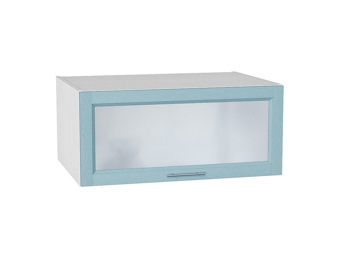 Шкаф верхний горизонтальный остекленный глубокий Сканди, цвет: Sky Wood Шкаф верхний горизонтальный остекленный глубокий Сканди, цвет: Sky Wood