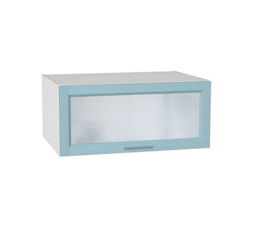 Шкаф верхний горизонтальный остекленный глубокий Сканди, цвет: Sky Wood