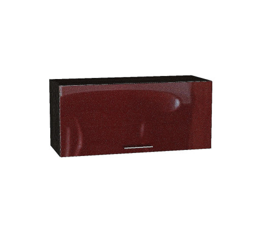 Шкаф верхний горизонтальный Валерия-М, цвет: Гранатовый металлик
