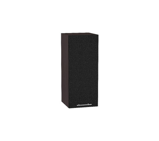 Шкаф верхний с 1-ой дверцей Валерия-М, цвет: Черный металлик