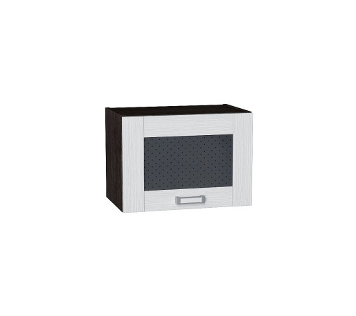 Шкаф верхний горизонтальный остекленный Лофт, цвет: Snow Veralinga