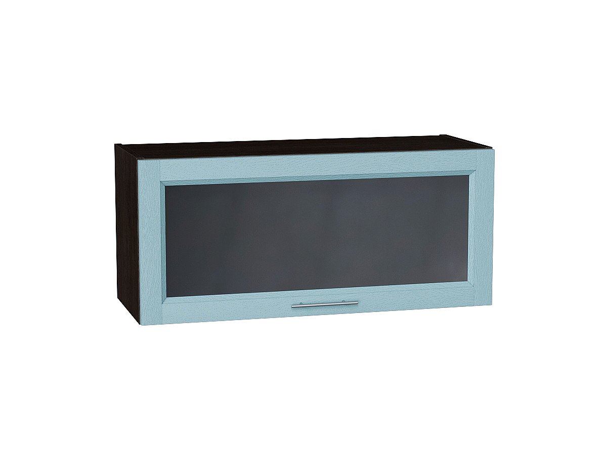 Шкаф верхний горизонтальный остекленный Сканди, цвет: Sky Wood Шкаф верхний горизонтальный остекленный Сканди, цвет: Sky Wood