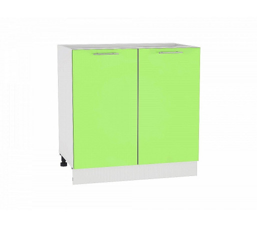 Шкаф нижний с 2-мя дверцами Валерия-М, цвет: Салатовый глянец