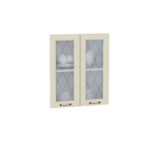 Комплект фасадов Ницца со стеклом для каркаса Ф-45 В600, цвет: Дуб крем