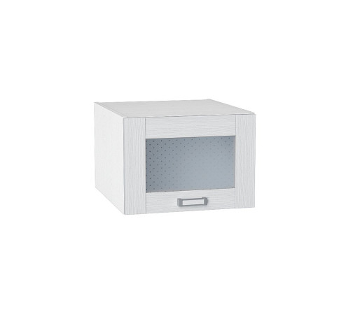 Шкаф верхний горизонтальный остекленный глубокий Лофт, цвет: Snow Veralinga