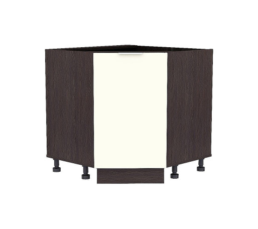 Шкаф нижний угловой (трапеция) Терра, цвет: Ваниль софт