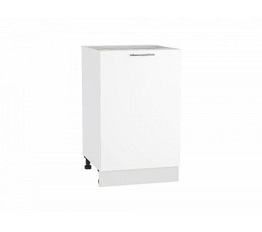 Шкаф нижний с 1-ой дверцей Валерия-М, цвет: Белый глянец