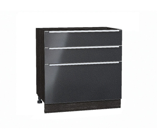 Шкаф нижний с 3-мя ящиками Фьюжн, цвет: Anthracite