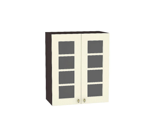 Шкаф верхний с 2-мя остекленными дверцами Прованс, цвет: Ваниль