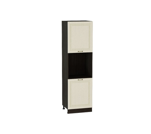 Шкаф пенал с 2-мя дверцами под технику Ницца, цвет: Дуб крем