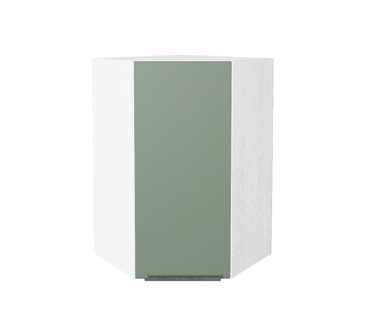 Шкаф верхний угловой Фьюжн, цвет: Silky Mint