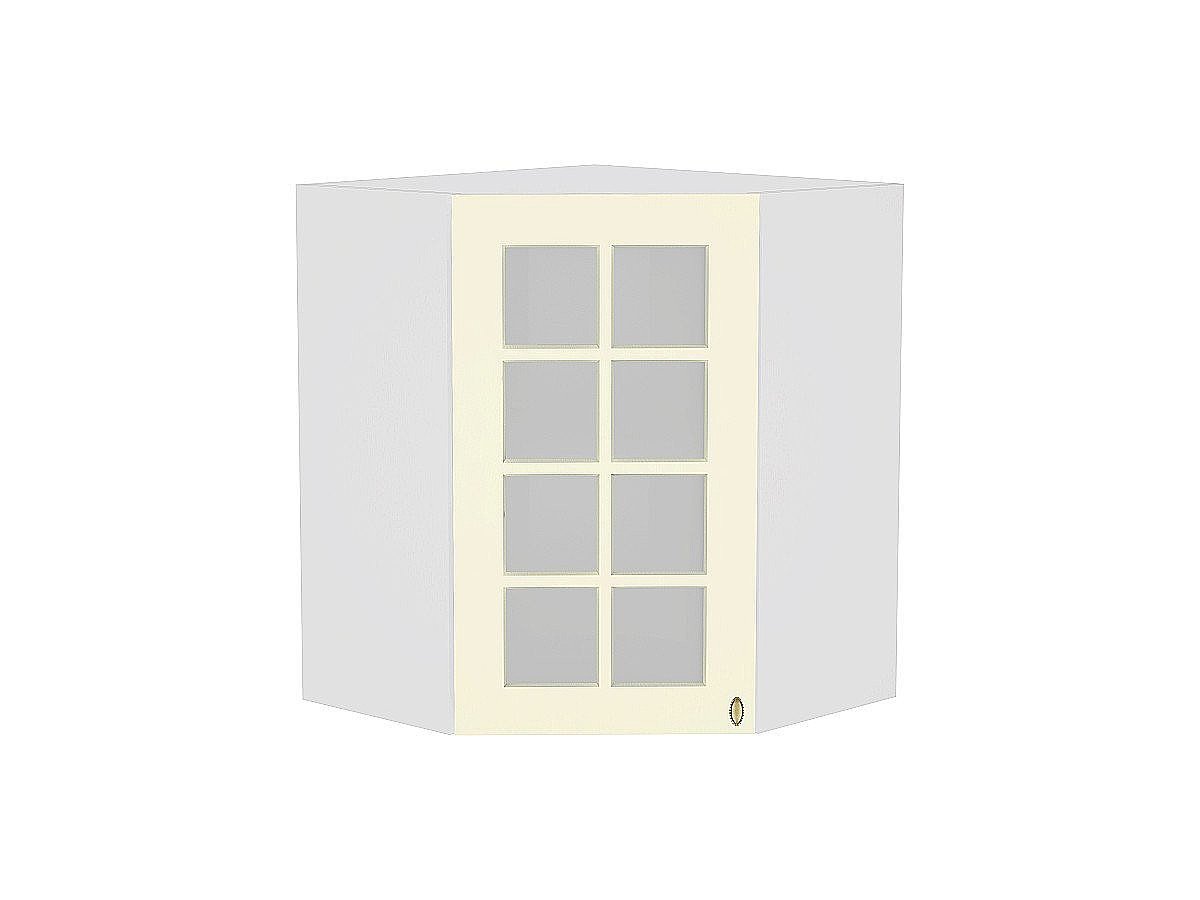 Шкаф верхний угловой остекленный Прованс, цвет: Ваниль Шкаф верхний угловой остекленный Прованс, цвет: Ваниль