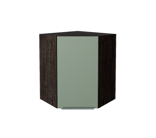 Шкаф верхний угловой Фьюжн, цвет: Silky Mint