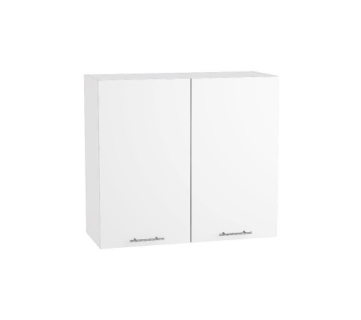 Шкаф верхний с 2-мя дверцами Валерия-М, цвет: Белый глянец