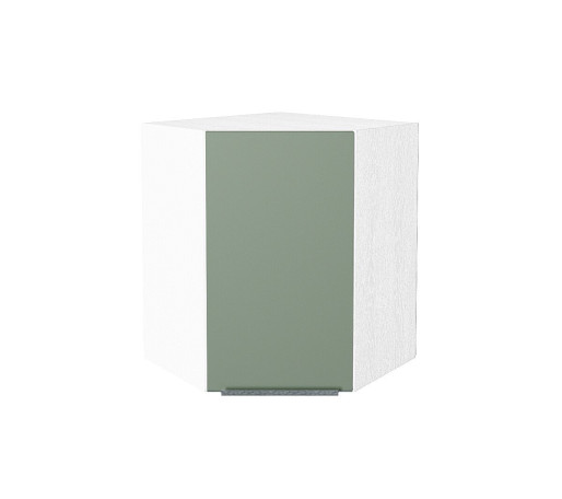 Шкаф верхний угловой Фьюжн, цвет: Silky Mint