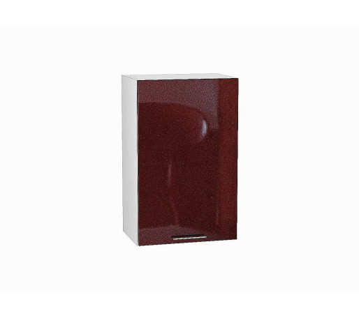 Шкаф верхний с 1-ой дверцей Валерия-М, цвет: Гранатовый металлик