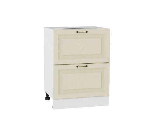 Шкаф нижний с 2-мя ящиками Ницца, цвет: Дуб крем