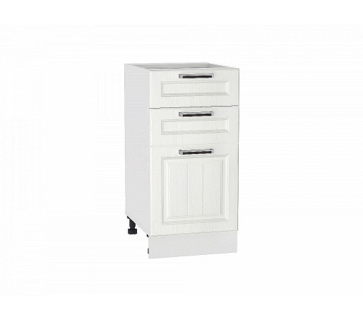 Шкаф нижний с 3-мя ящиками Прага, цвет: Белое дерево