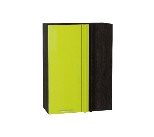 Шкаф верхний прямой угловой Валерия-М, цвет: Лайм глянец
