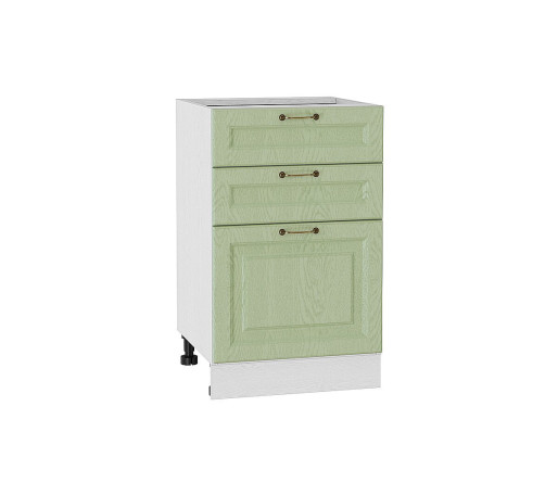 Шкаф нижний с 3-мя ящиками Ницца, цвет: Дуб оливковый