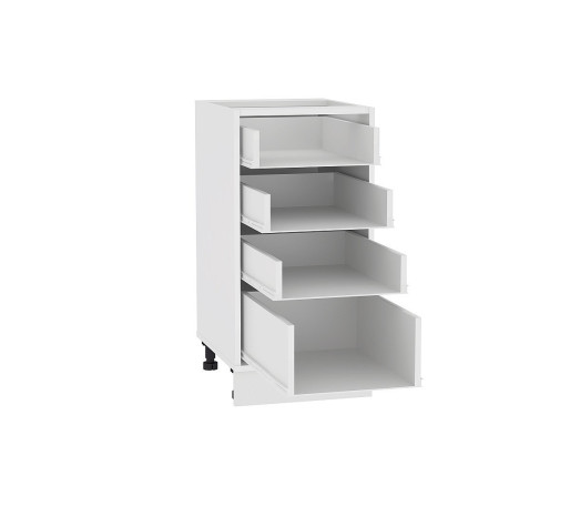 Каркас нижнего шкафа с 4-мя ящиками Н 404, цвет: Белый