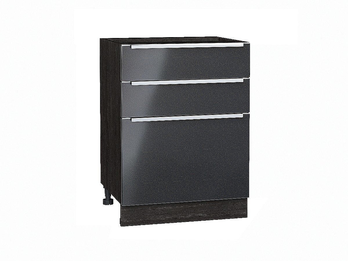 Шкаф нижний с 3-мя ящиками Фьюжн, цвет: Anthracite Шкаф нижний с 3-мя ящиками Фьюжн, цвет: Anthracite