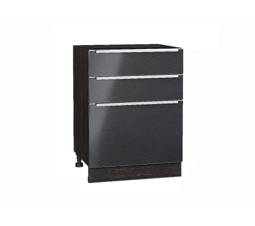 Шкаф нижний с 3-мя ящиками Фьюжн, цвет: Anthracite