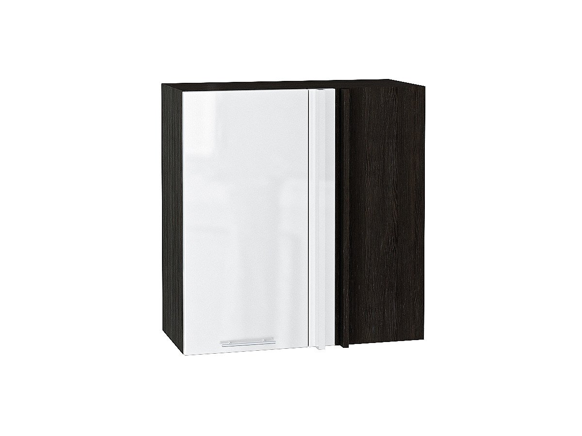 Шкаф верхний прямой угловой Валерия-М, цвет: Белый глянец Шкаф верхний прямой угловой Валерия-М, цвет: Белый глянец