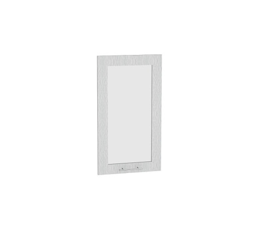 Комплект фасадов Валерия-М со стеклом для каркаса Ф-25Н В409, цвет: Серый металлик дождь светлый