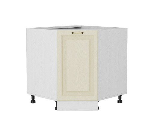 Шкаф нижний угловой (трапеция) Ницца, цвет: Дуб крем