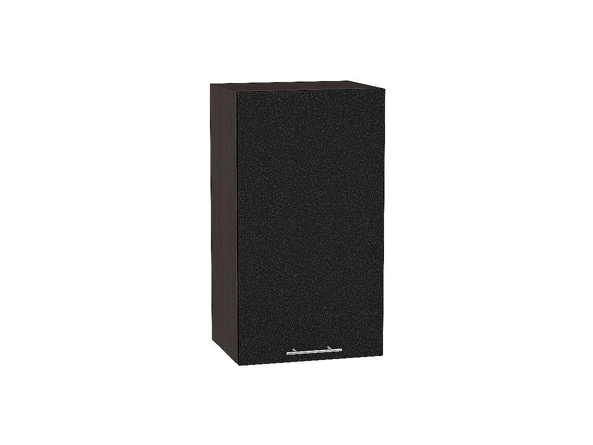 Шкаф верхний с 1-ой дверцей Валерия-М, цвет: Черный металлик Шкаф верхний с 1-ой дверцей Валерия-М, цвет: Черный металлик