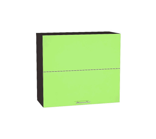Шкаф верхний горизонтальный с подъемным механизмом Валерия-М, цвет: Салатовый глянец