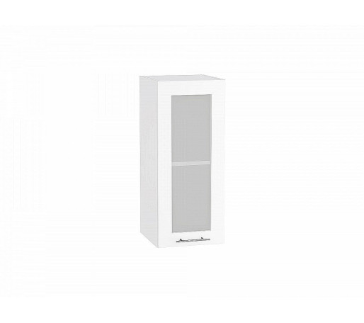 Шкаф верхний с 1-ой остекленной дверцей Валерия-М, цвет: Белый глянец