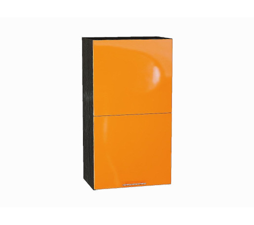 Шкаф верхний горизонтальный с подъемным механизмом Валерия-М, цвет: Оранжевый глянец