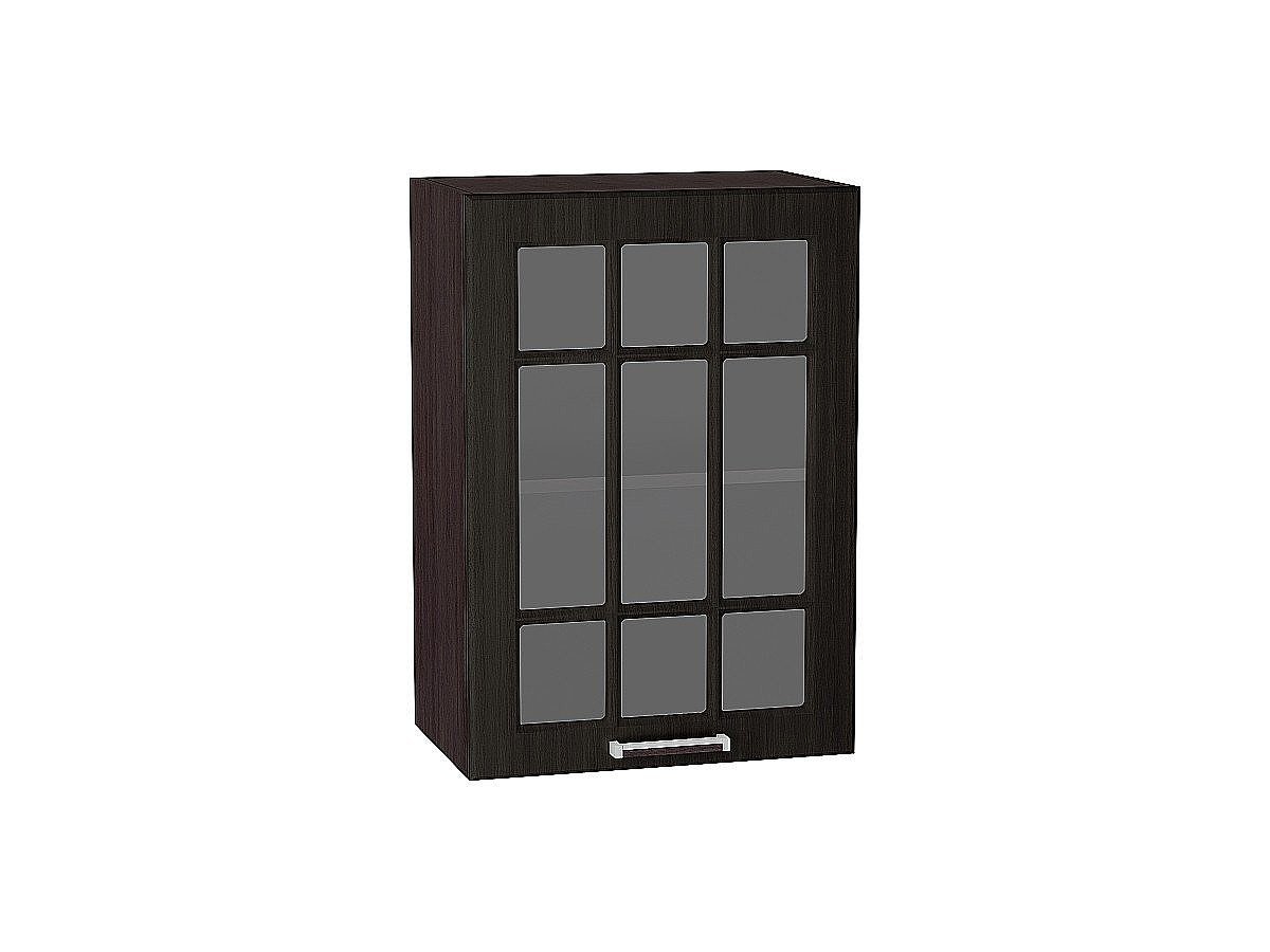 Шкаф верхний с 1-ой остекленной дверцей Прага, цвет: Венге Премиум Шкаф верхний с 1-ой остекленной дверцей Прага, цвет: Венге Премиум