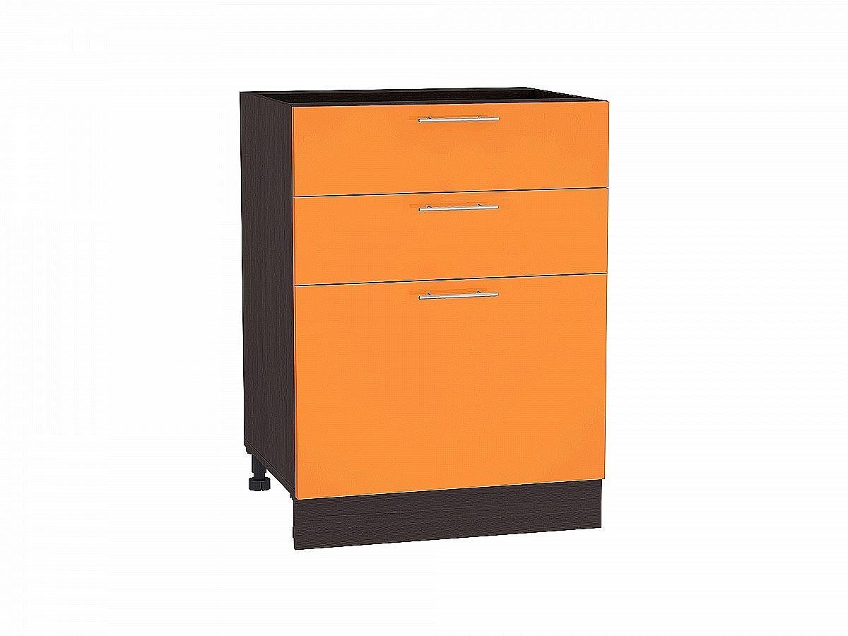 Шкаф нижний с 3-мя ящиками Валерия-М, цвет: Оранжевый глянец Шкаф нижний с 3-мя ящиками Валерия-М, цвет: Оранжевый глянец