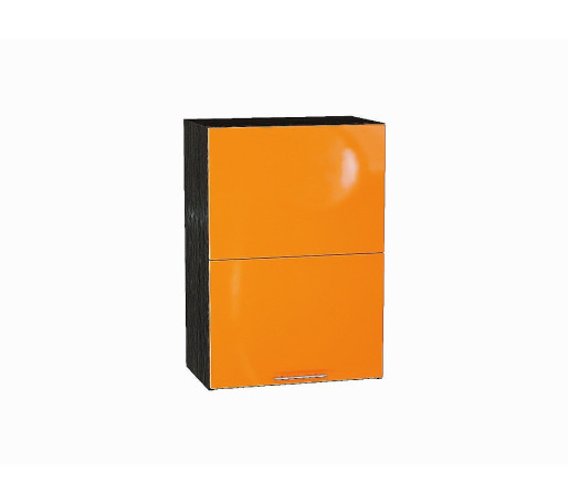 Шкаф верхний горизонтальный с подъемным механизмом Валерия-М, цвет: Оранжевый глянец