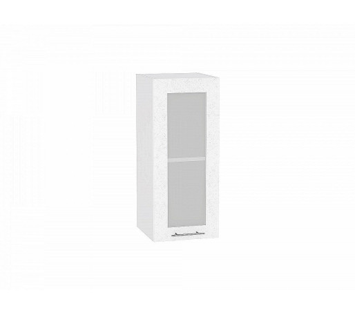 Шкаф верхний с 1-ой остекленной дверцей Валерия-М, цвет: Белый металлик