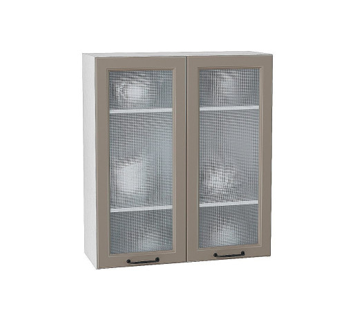 Шкаф верхний с 2-мя остекленными дверцами Ницца, цвет: Omnia