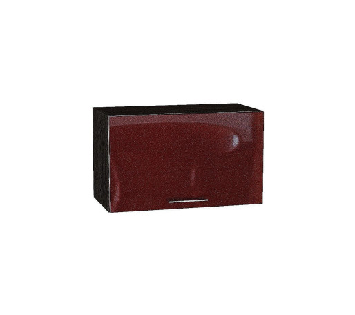 Шкаф верхний горизонтальный глубокий Валерия-М, цвет: Гранатовый металлик