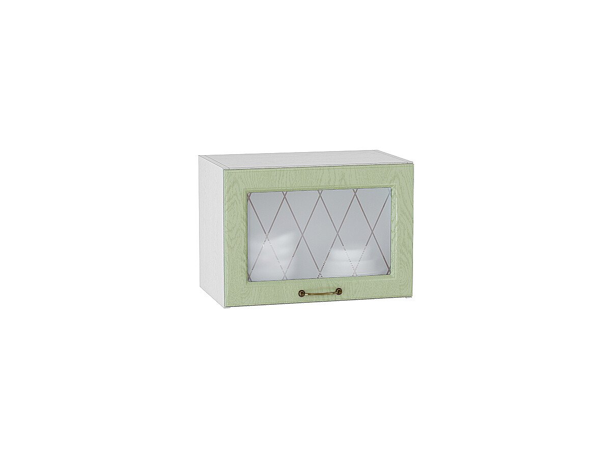 Шкаф верхний горизонтальный остекленный Ницца, цвет: Дуб оливковый Шкаф верхний горизонтальный остекленный Ницца, цвет: Дуб оливковый