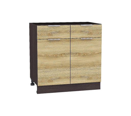 Шкаф нижний с 2-мя дверцами и 2-мя ящиками Терра, цвет: Ель Карпатская