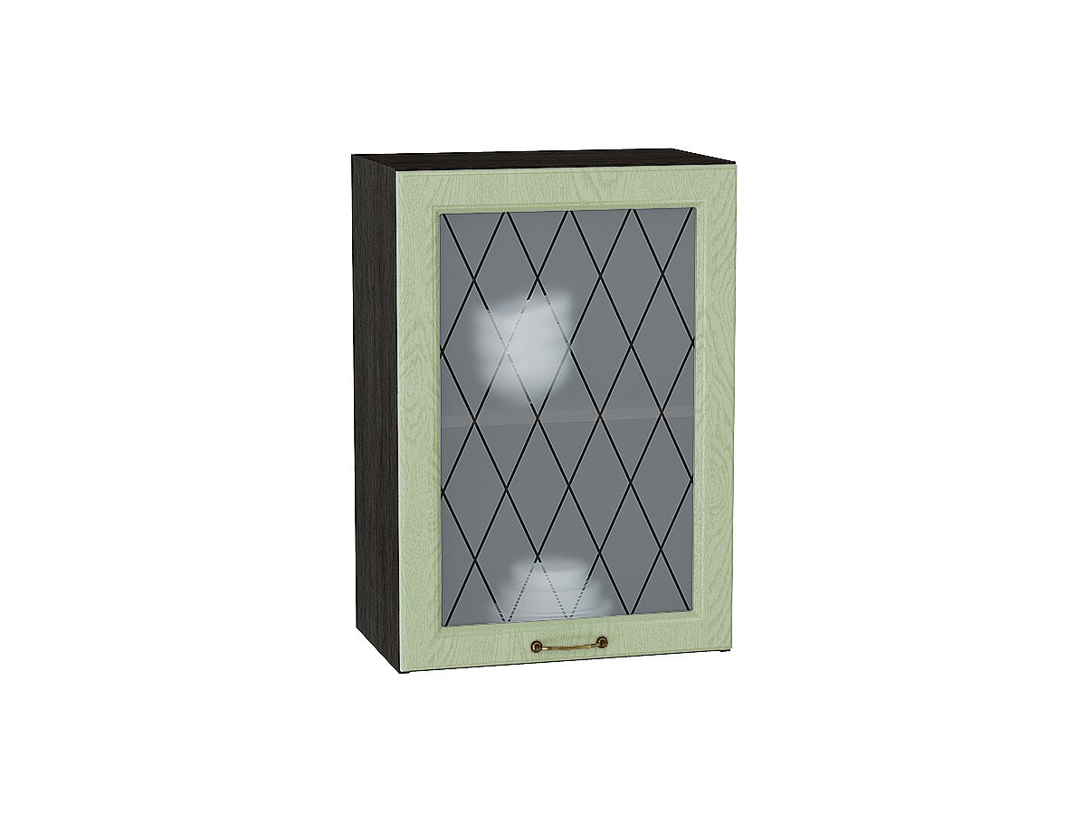 Шкаф верхний с 1-ой остекленной дверцей Ницца, цвет: Дуб оливковый Шкаф верхний с 1-ой остекленной дверцей Ницца, цвет: Дуб оливковый