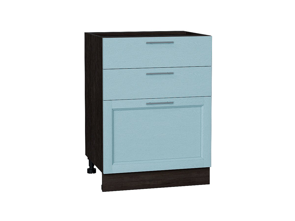 Шкаф нижний с 3-мя ящиками Сканди, цвет: Sky Wood Шкаф нижний с 3-мя ящиками Сканди, цвет: Sky Wood