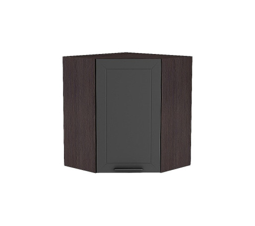 Шкаф верхний угловой Глетчер, цвет: Маренго Силк