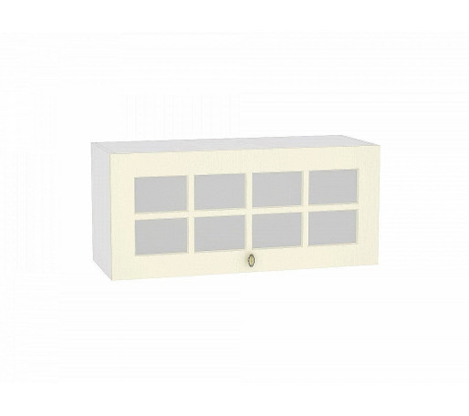 Шкаф верхний горизонтальный остекленный Прованс, цвет: Ваниль