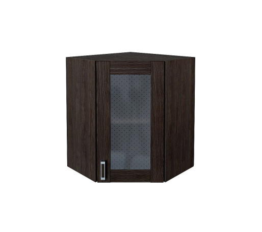 Шкаф верхний угловой остекленный Лофт, цвет: Wenge Veralinga