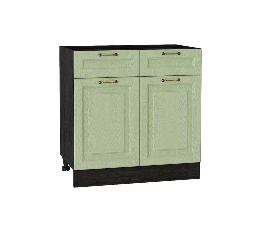 Шкаф нижний с 2-мя дверцами и 2-мя ящиками Ницца, цвет: Дуб оливковый