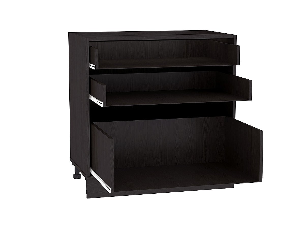 Каркас нижнего шкафа с 3-мя ящиками Н 803, цвет: Венге Каркас нижнего шкафа с 3-мя ящиками Н 803, цвет: Венге