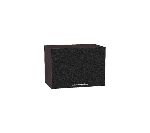 Шкаф верхний горизонтальный глубокий Валерия-М, цвет: Черный металлик